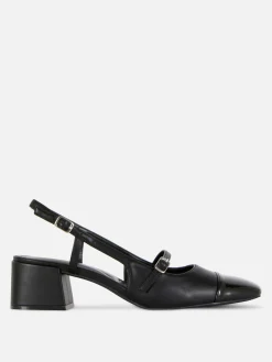 Mary Jane-slingbacks Met Blokhak