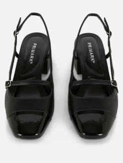 Mary Jane-slingbacks Met Blokhak