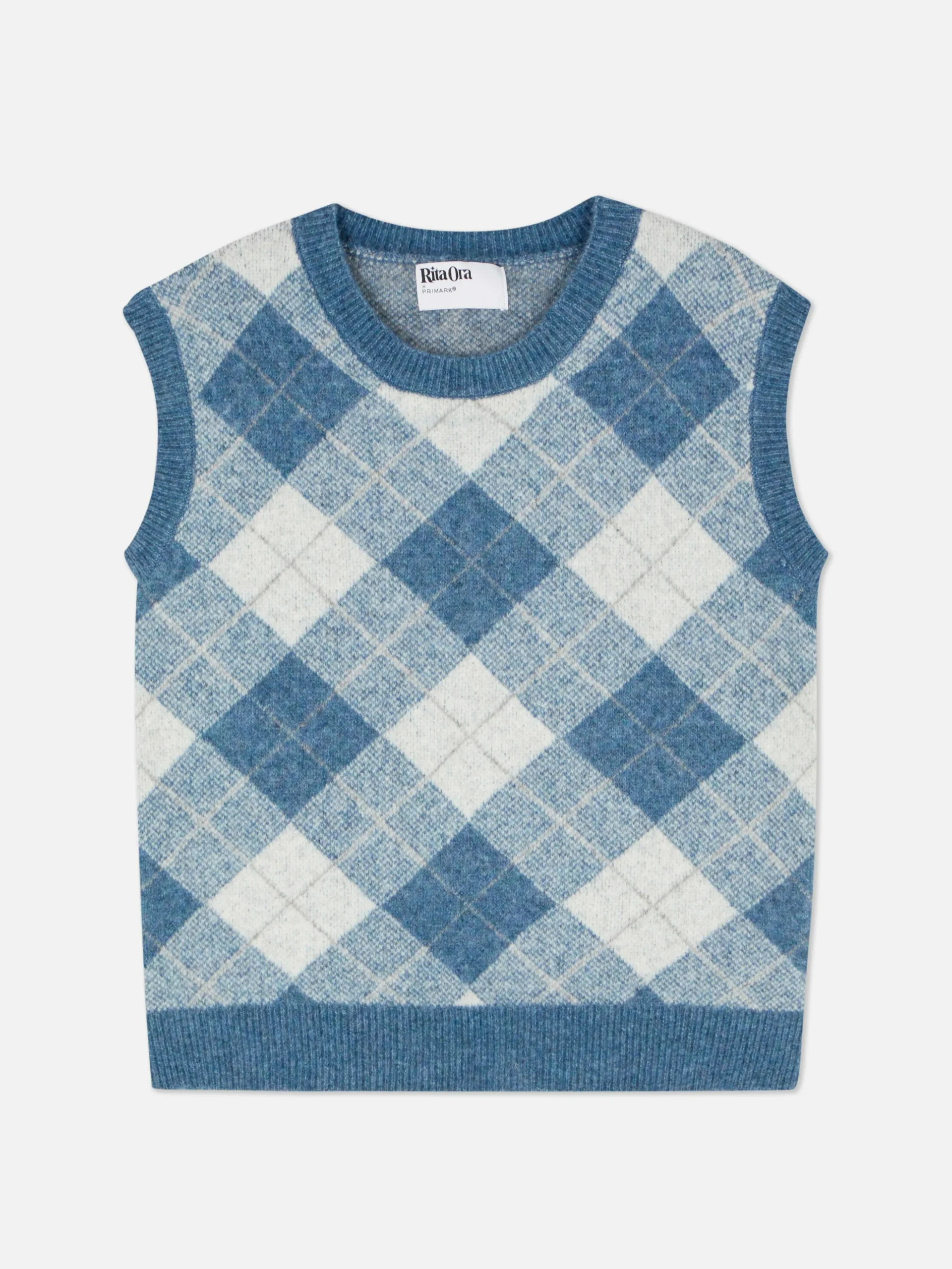 Matchend Gebreid Vest Met Argylepatroon Rita Ora