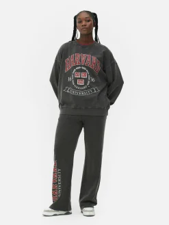 Matchend Sweatshirt Met Acid Wash Harvard