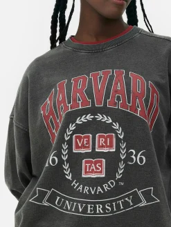 Matchend Sweatshirt Met Acid Wash Harvard