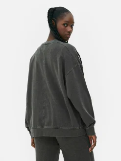 Matchend Sweatshirt Met Acid Wash Harvard