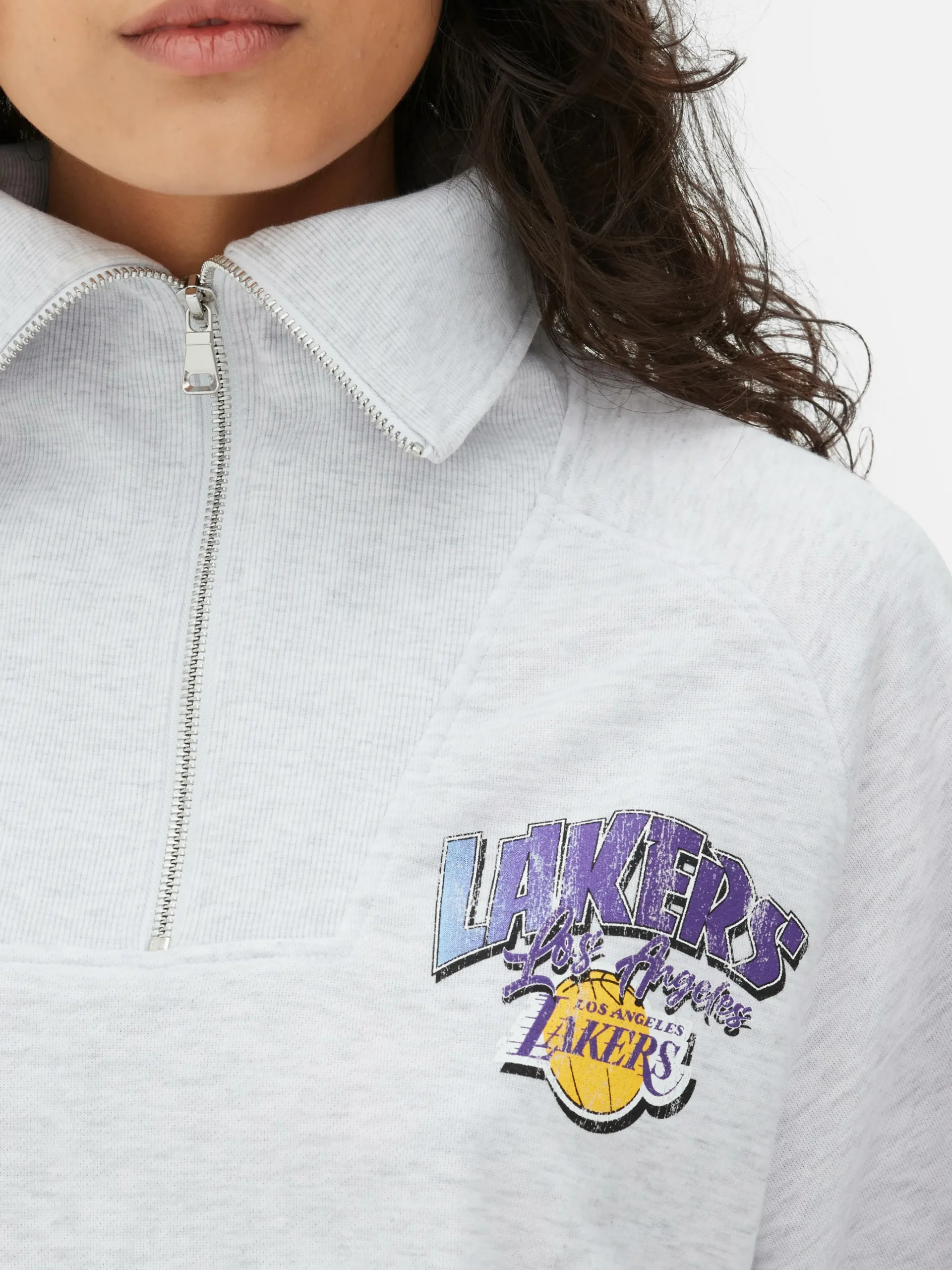 Matchend Sweatshirt Met Halve Rits NBA LA Lakers