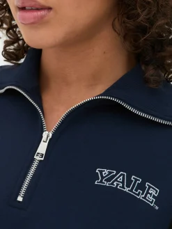 Matchend Sweatshirt Met Halve Rits Yale