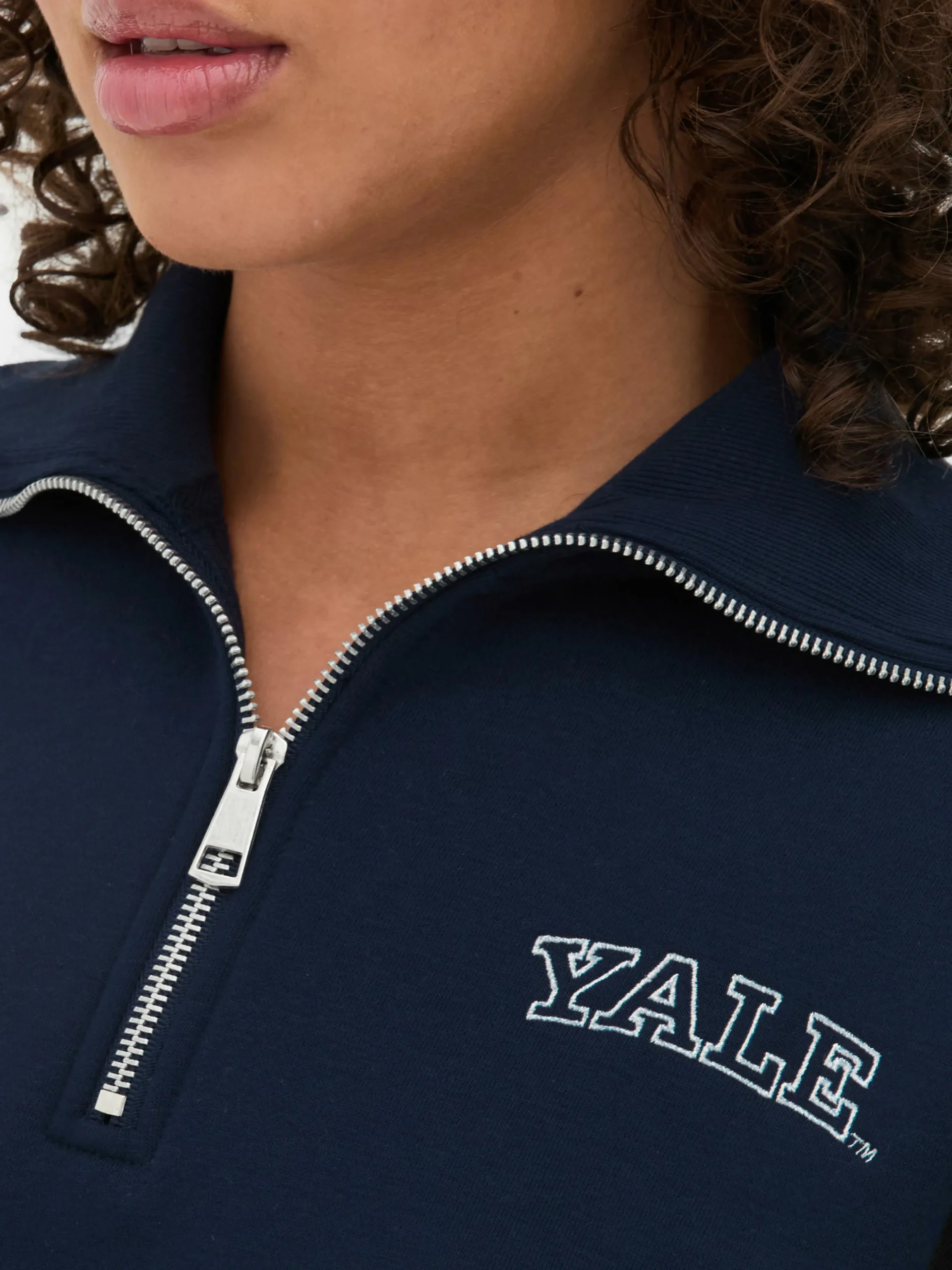Matchend Sweatshirt Met Halve Rits Yale