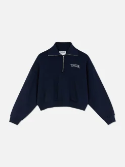 Matchend Sweatshirt Met Halve Rits Yale