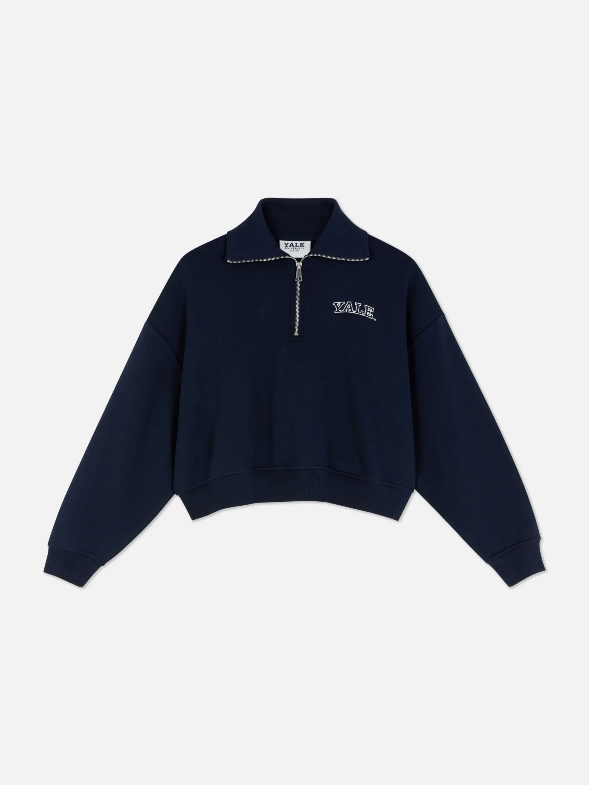 Matchend Sweatshirt Met Halve Rits Yale