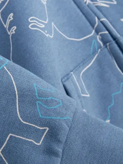 Matchende Hoodie Met Rits En Print