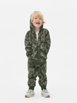 Matchende Hoodie Met Rits En Print