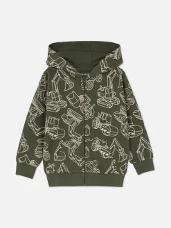 Matchende Hoodie Met Rits En Print