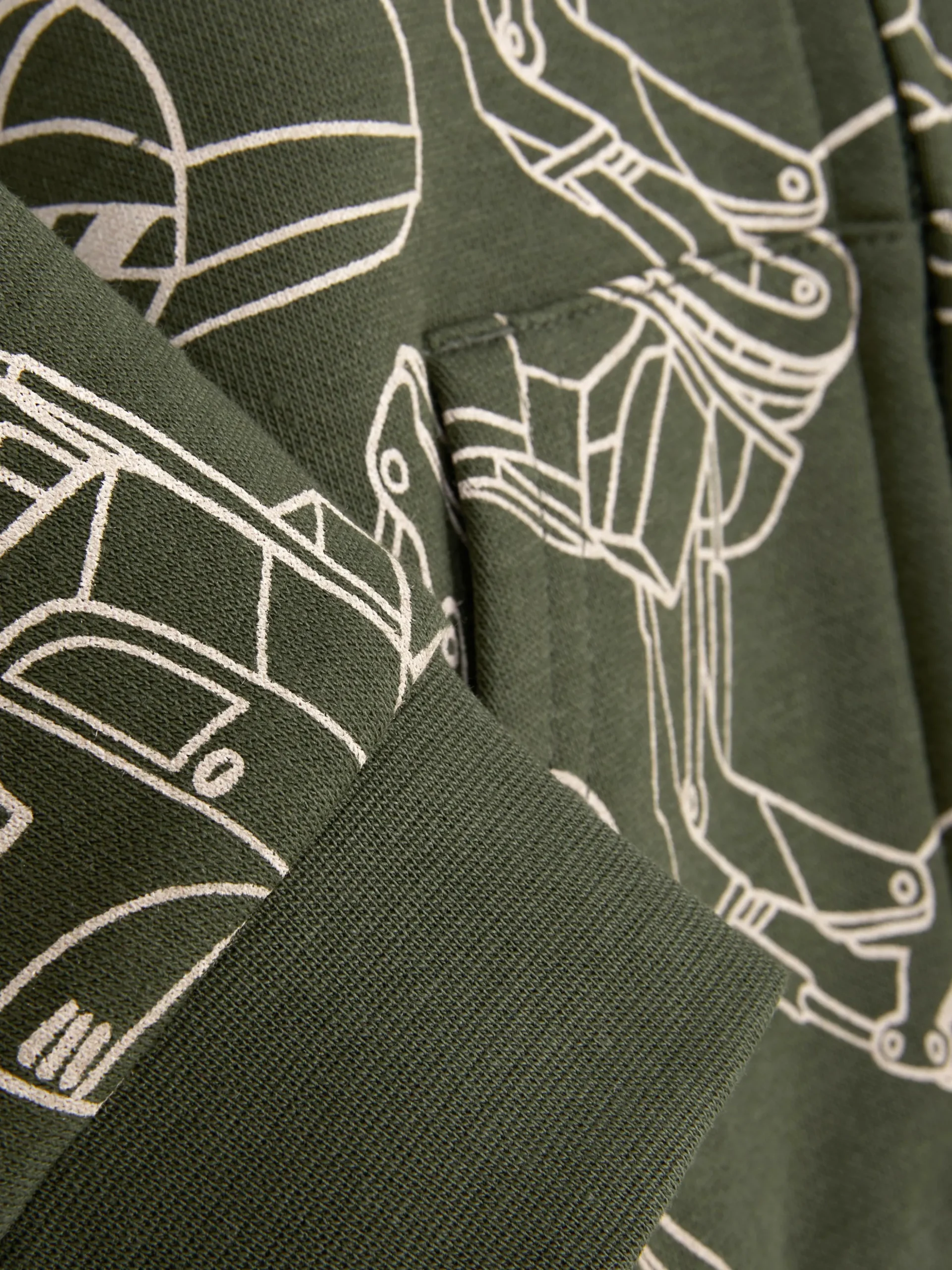 Matchende Hoodie Met Rits En Print