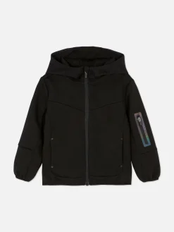 Matchende Hoodie Van Gebonden Stof Met Ritssluiting