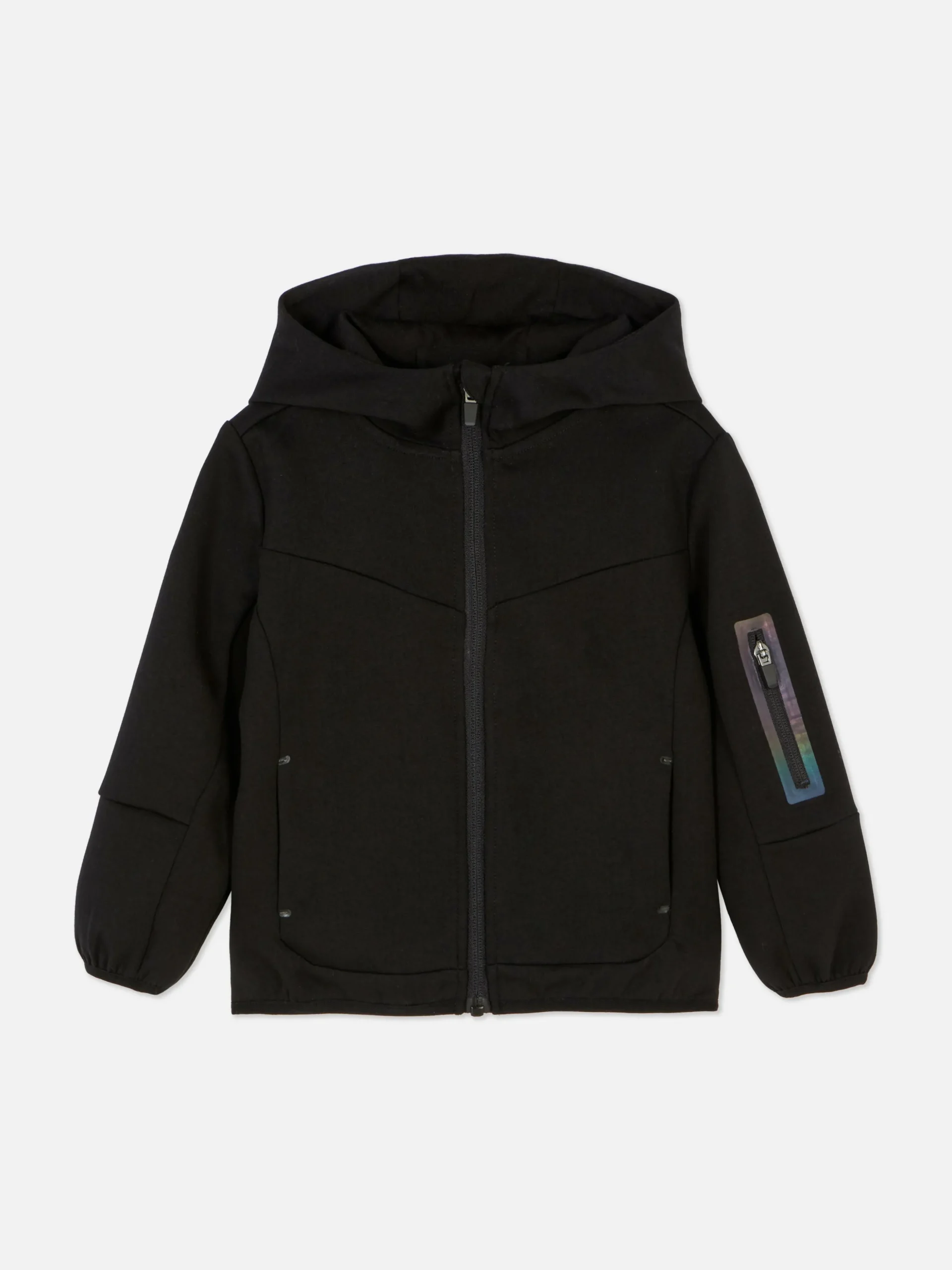 Matchende Hoodie Van Gebonden Stof Met Ritssluiting