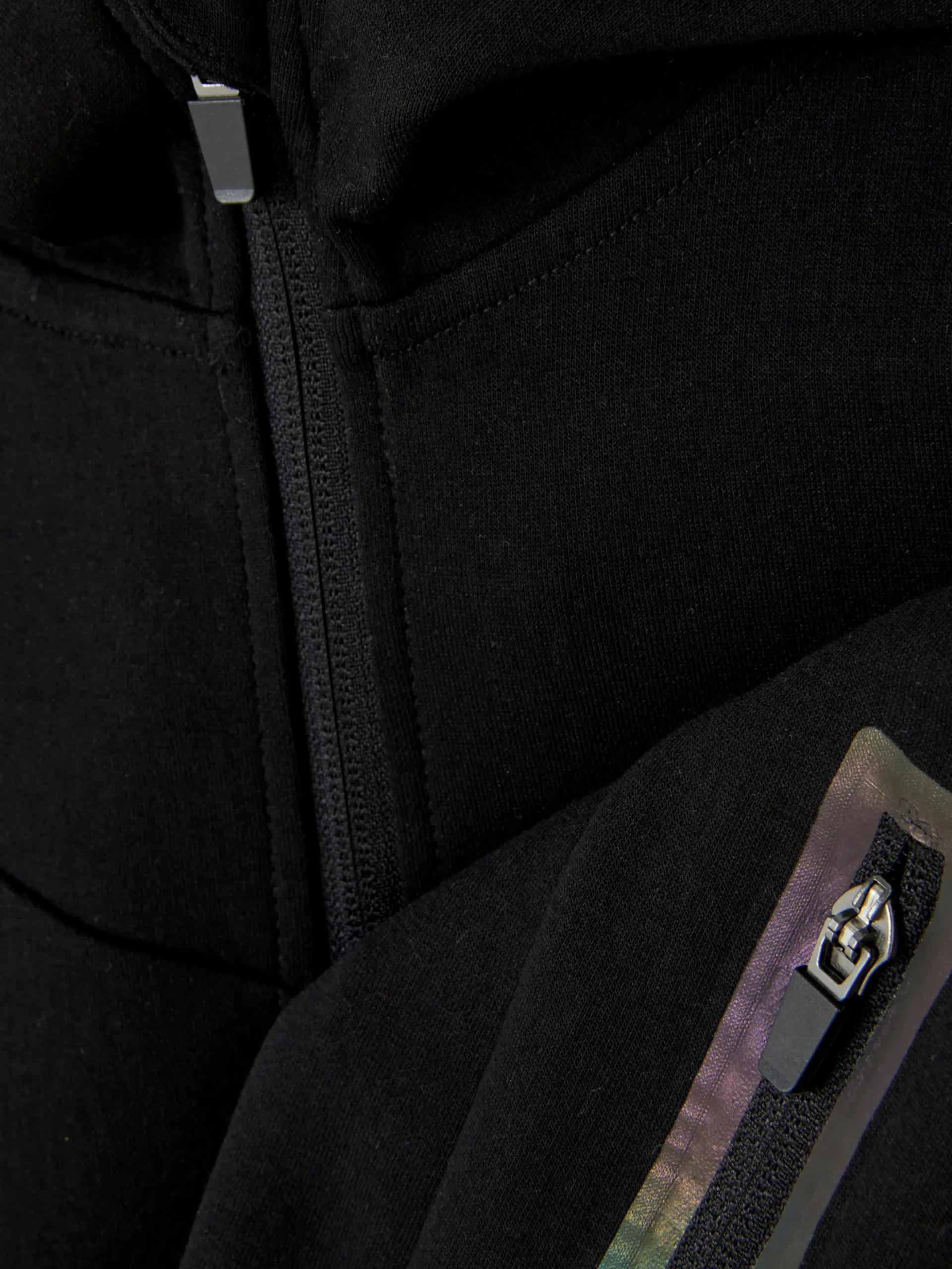 Matchende Hoodie Van Gebonden Stof Met Ritssluiting