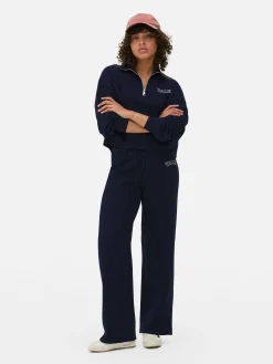Matchende Joggingbroek Met Wijde Pijpen Yale