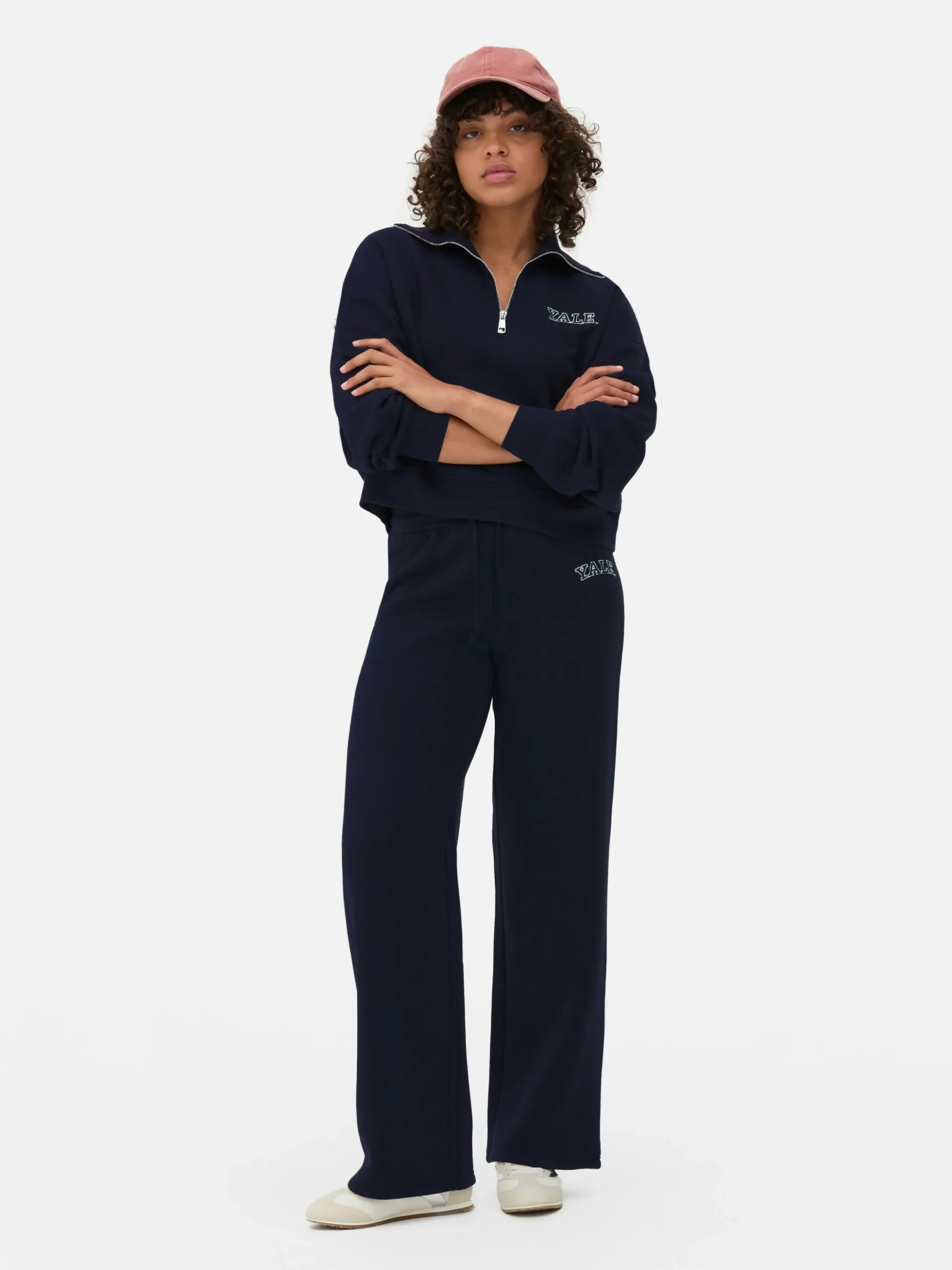 Matchende Joggingbroek Met Wijde Pijpen Yale