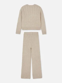 Matchende Set Met Kabeltrui En Legging