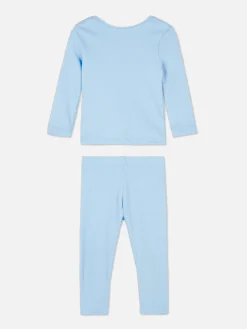 Matchende Set Met T-shirt En Legging Van Ribstof