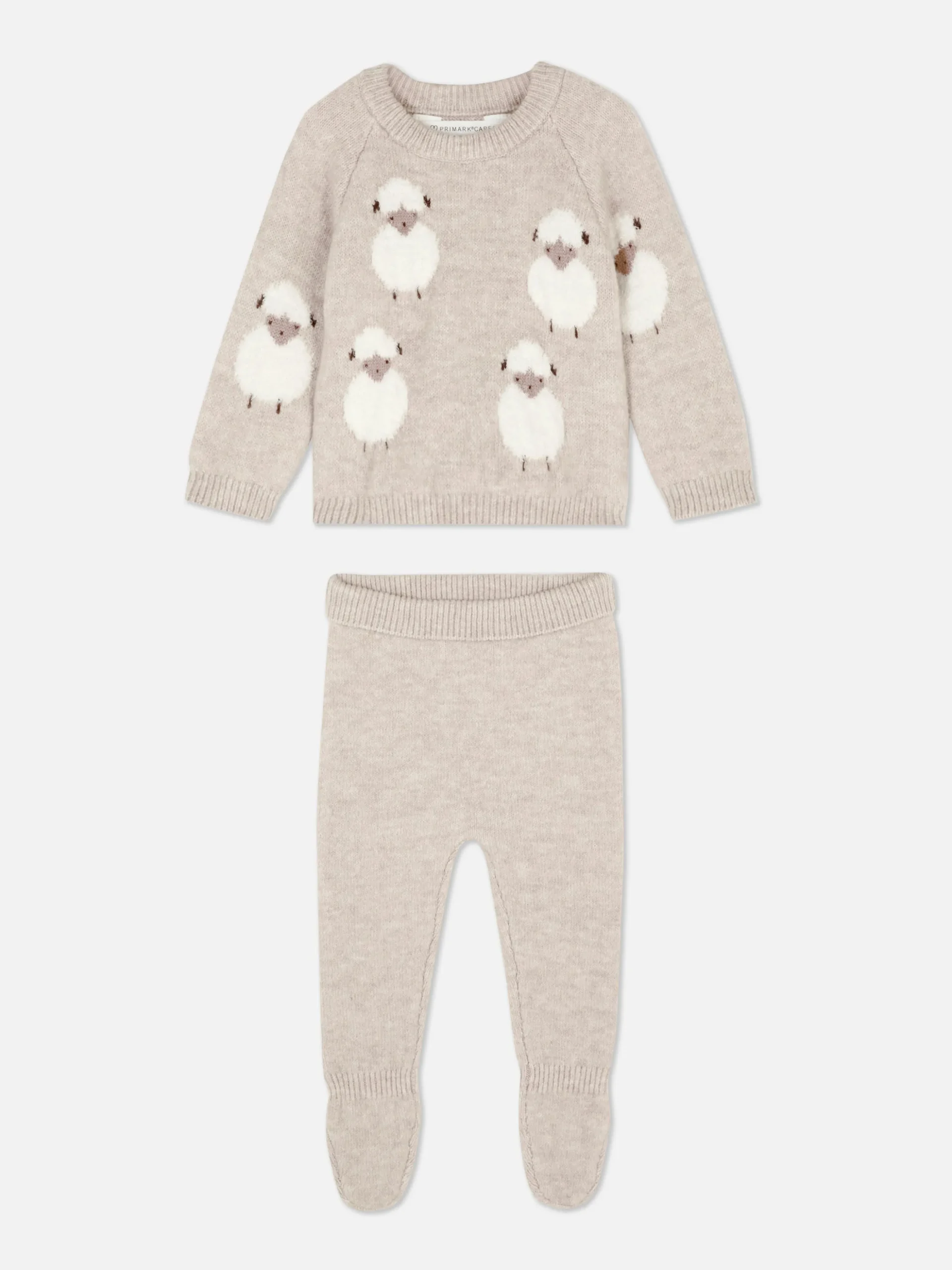 Matchende Set Van Legging En Gebreide Trui Met Schapen