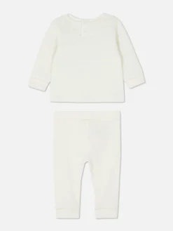 Matchende Set Van Sweatshirt En Legging Met Lammetjesprint
