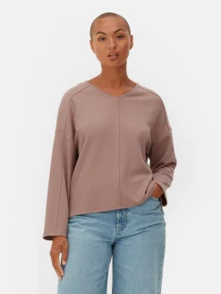Matchende Top Met Lange Mouwen En Naaddetails