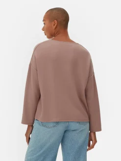 Matchende Top Met Lange Mouwen En Naaddetails