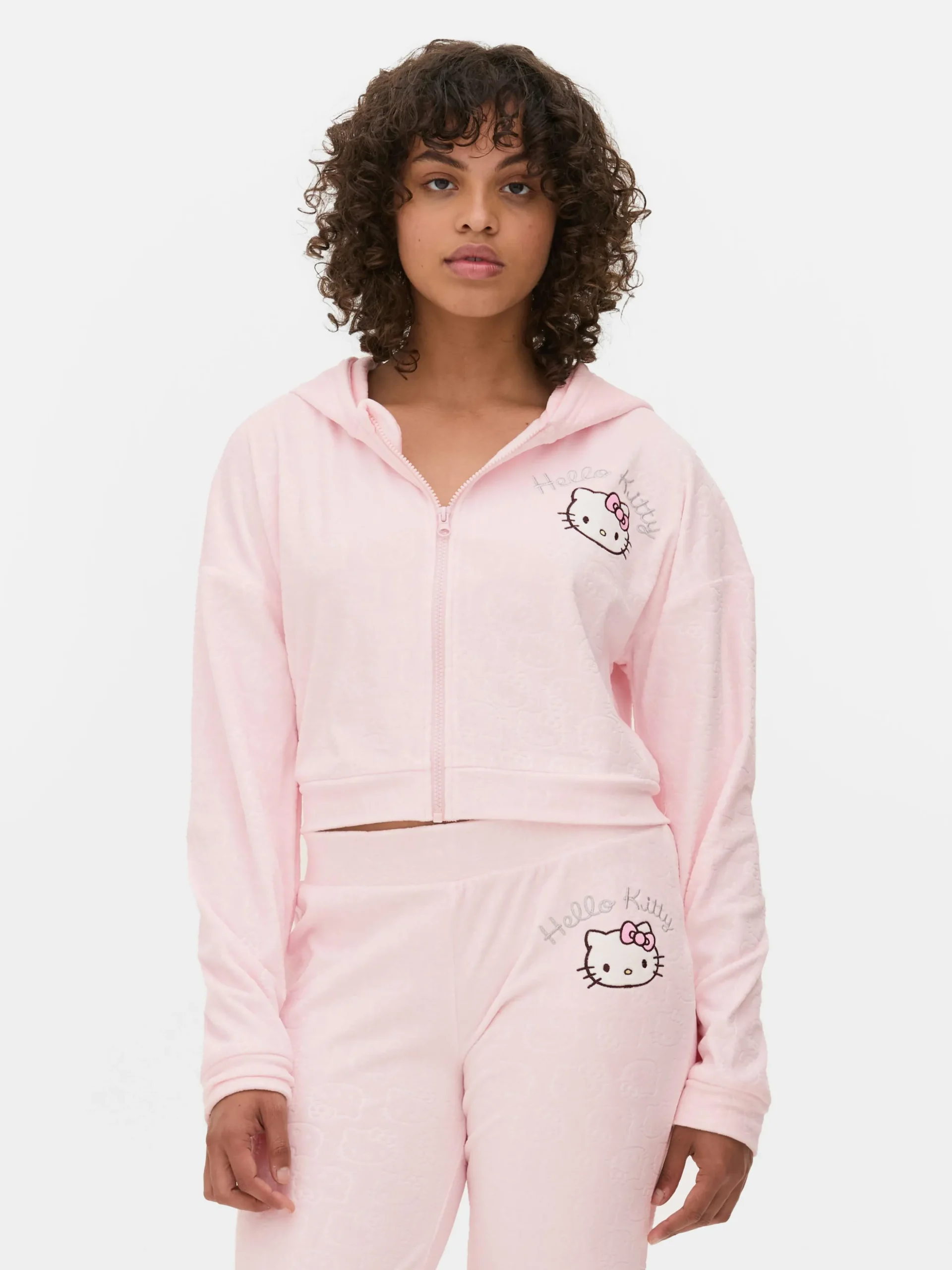 Matchende Velours Hoodie Met Rits Hello Kitty