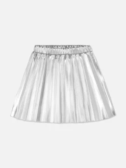 Metallic Geplooide Rok