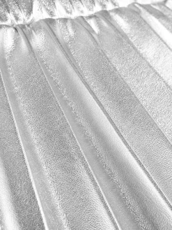 Metallic Geplooide Rok