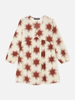 Mini-jurk Met V-hals En Smokwerk