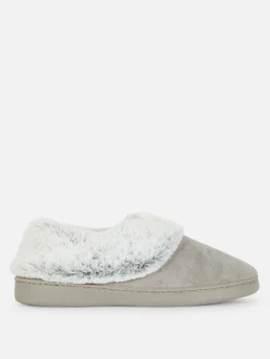 Mocassinpantoffels Met Imitatiebont