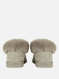 Mocassinpantoffels Met Imitatiebont