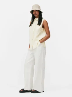 Mouwloze Blouse Met Knopen