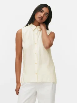 Mouwloze Blouse Met Knopen