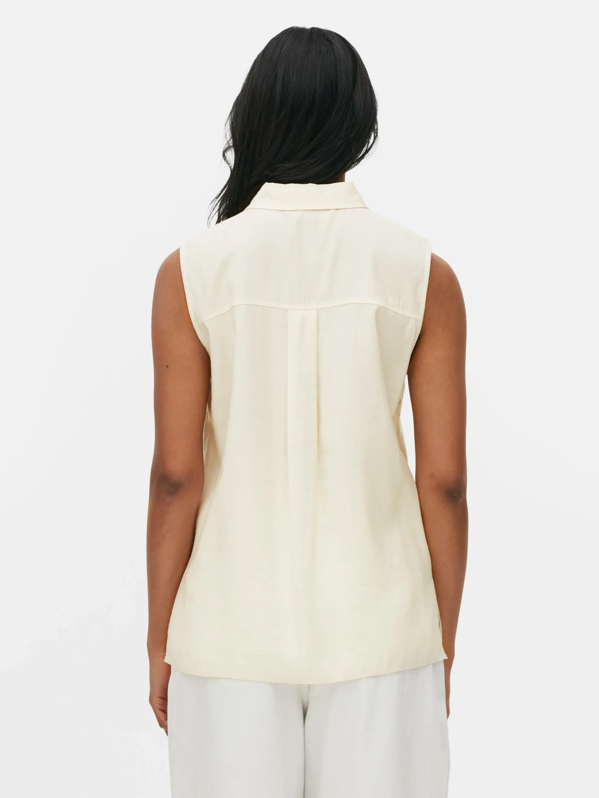 Mouwloze Blouse Met Knopen