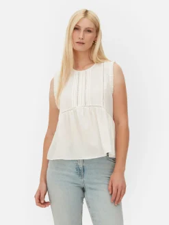 Mouwloze Blouse Met Ruches