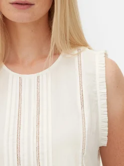 Mouwloze Blouse Met Ruches