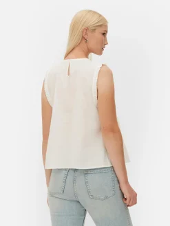Mouwloze Blouse Met Ruches