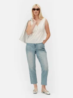 Mouwloze Blouse Met V-hals