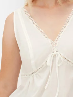 Mouwloze Blouse Met V-hals