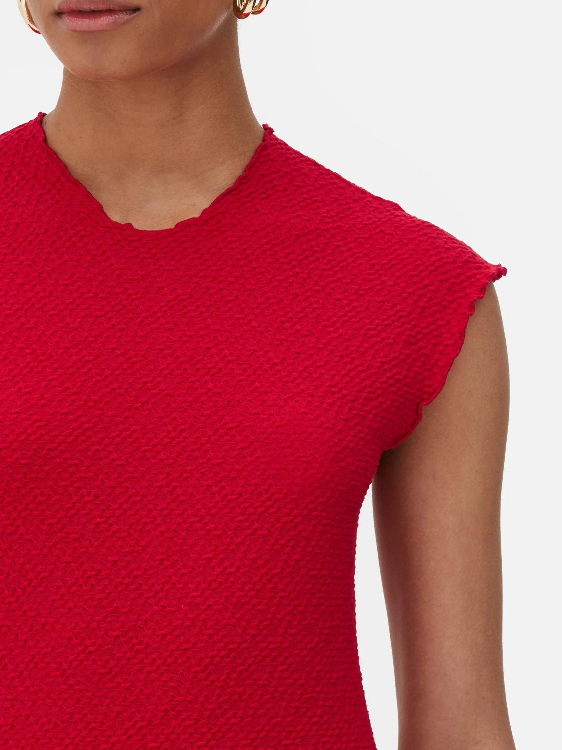Mouwloze Bodycon-mini-jurk Met Textuur