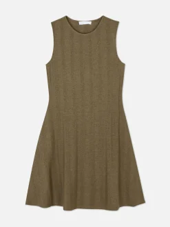 Mouwloze Geribde Mini-jurk