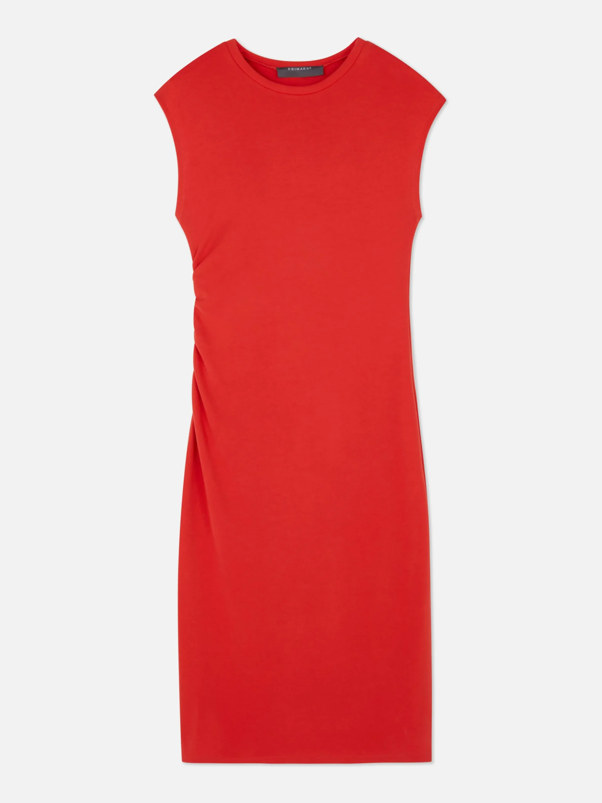Mouwloze Midi-jurk Met Ruches