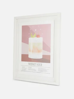 Muurkunst Met Gestileerde Cocktail