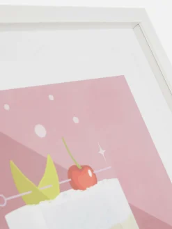 Muurkunst Met Gestileerde Cocktail