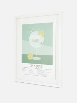 Muurkunst Met Gestileerde Cocktail