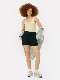 Naadloze Bodysuit Van Ribstof Met U-hals