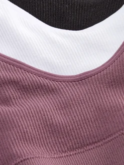 Naadloze Korte Bralettes, Set Van 3