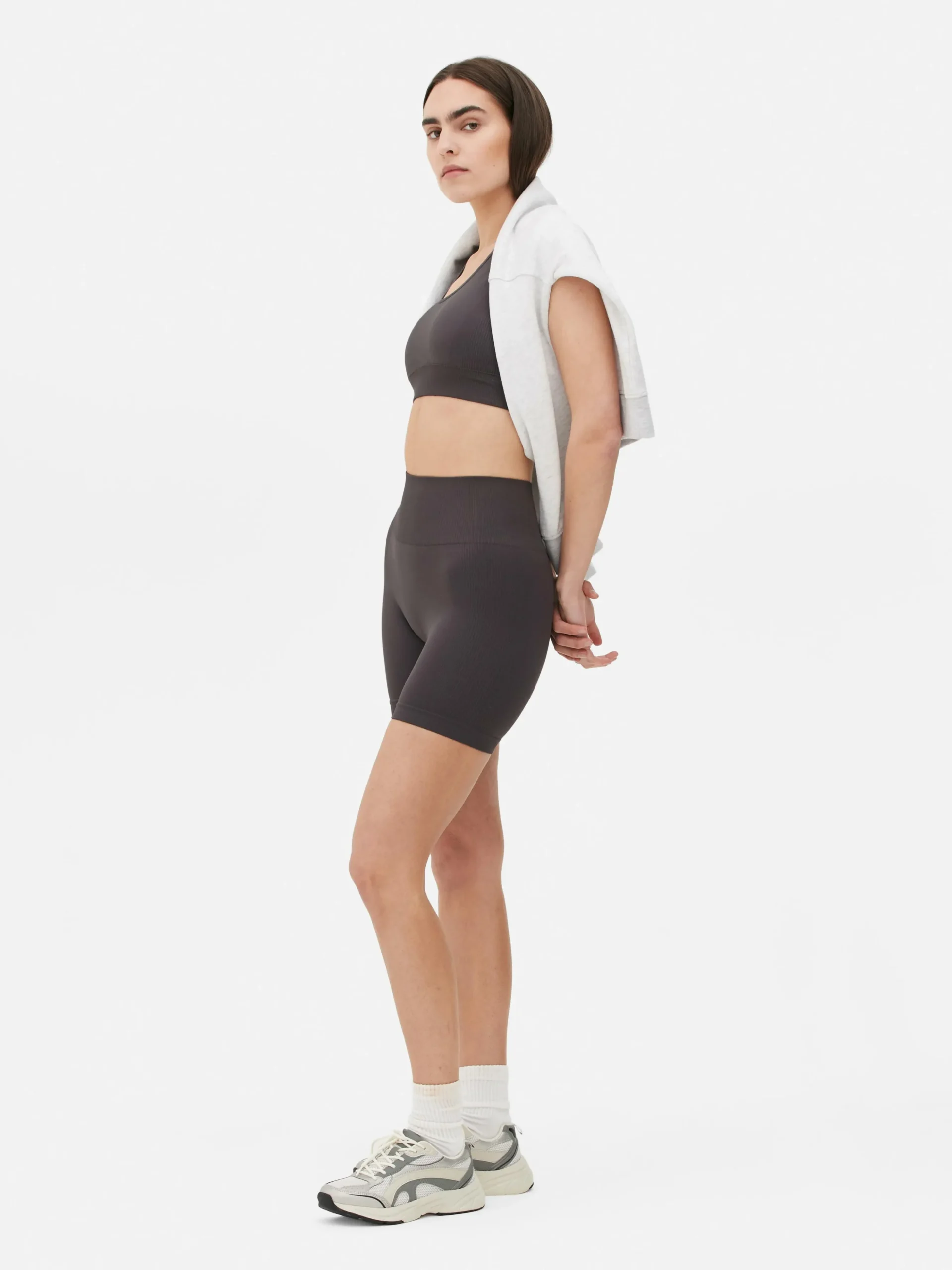 Naadloze Korte Sportbroek Met Hoge Taille