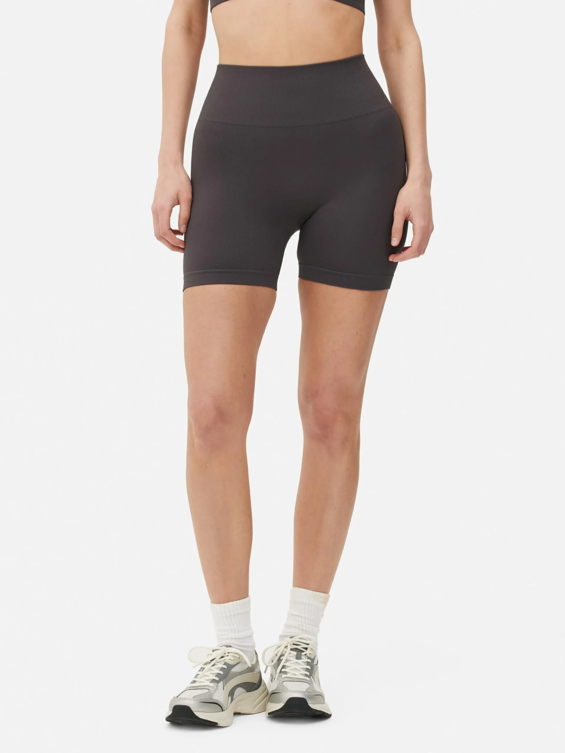 Naadloze Korte Sportbroek Met Hoge Taille
